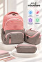 Water Resistant Fabric Foil Backpack School Bag with Lunchbox and Pen Holder Set of 3