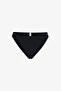 Black Hearth Mid-Waist Bikini Bottom - 5