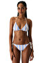 Irene Triangle Striped Bikini Top - 5