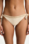 Pastel Beige Kaia Mid-Waist Bikini Bottom