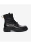 Men's Black Genuine Leather Military Boots 5K1Yb18750