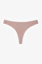 Rose Dried Non-Marking Laser Cut 2-Piece Thong Panties - 2