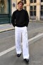 Black Crew Neck Overfit Men's Knitwear Sweater E7402