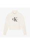 Logo Pullover Kadın Beyaz Triko - 3