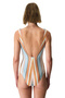 Kourtney Minimal Sport Striped Swimsuit - 3