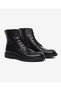 Men's Black Genuine Leather Military Boots 5K1Yb18722 - 3