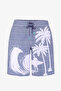 Men's Navy Blue Surf Revival Striped Shorts - 4