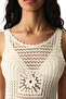 White Aegean Openwork Patterned Dress - 4