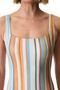 Kourtney Minimal Sport Striped Swimsuit - 5