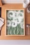 Nature-Themed Green Backdrop - Rectangular Coffee Presentation, Engagement, and Serving Tray with Natural Wooden Frame - 2