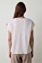 Beige Weekend Time Crew Neck Cotton Short Sleeve Pajama Top - 5