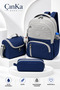 Waterproof Fabric Foil Backpack with Lunch Box and Pen Holder Primary School Bag Set of 3