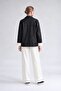 Contrast Stitching Detailed Jacket Black - 4