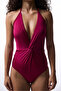 Burgundy Tricia Manokini - 2