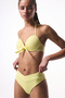 Yellow V-Cut Slip Bikini Bottom - 3