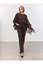 Women's Tulle Blouse Shirt with Cape Detail