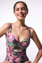 Briella Shirred Floral Corseted Recovery Swimsuit - 3