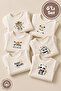 Unisex 100% Cotton Minimal Printed 0-12 Months 6-Piece Short Sleeve Baby Bodysuit Set - 2