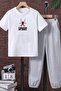 Kids' Spirit Printed Tracksuit Set (Top and Bottom) - 2