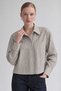 Striped classic collar shirt - light khaki - 3