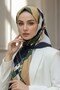 Crepe Geometric Patterned Khaki Color 75X195 Non-Shedding Shawl - 3