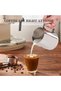 Stainless Steel Dairy Frothing Pitcher,12oz Espresso Steaming Jug with Measurement Marks and Art Pen - 4