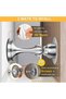 2 Pack Magnetic Door Stoppers,Stainless Steel Door Catch Holder with Adhesive Tapes and Screws,Silver - 5
