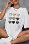 Unisex Heart Printed T-shirt