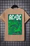 Unisex Acdc Printed T-shirt
