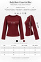 Women's Basic Long Sleeve Boat Neck Fit Body Blouse - 5