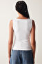 Square Collar Strap White Top - 5