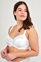 White Violet Form Gathering Unpadded Underwire Bra - 2