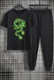 Unisex Chinese Dragon Printed 2-Piece Tracksuit Set