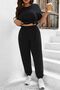 Unisex Butterfly & Letter Graphic Printed 2-Piece Tracksuit Set - 2