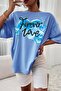 Unisex Forever Love Printed Oversize T-shirt