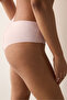 Invisible Laser Cut Lace V Shape Dusty Rose Pink Hipster Panties - 2