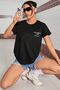 Unisex Navy Blue Collar Sleeve Detailed California Club Printed Oversize T-shirt