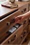 128 mm Genuine Leather Furniture Handle Set of 5 Brown |   Real Leather Cabinet Drawer Handle