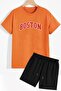 Boston Shorts T-shirt Tracksuit Set