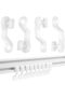 50Pcs Plastic Curtain Glider Hooks,Durable Smooth Sliding Rail Track Gliders for Home and Office,White - 3