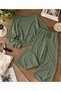 Women's Oversize Bat Sleeve Blouse and Wide Leg Pants Two-Piece Set - 6