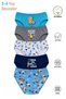 Özkan 31801 5 Pack Boys' Mixed Color Patterned Cotton Soft Comfortable Slip Panties