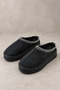 Women's Black Tazz Fur Inside Ultra Mini Embroidered Thick Sole Suede Home Slippers-Shoes 4.5 cm Bynduggt02 - 3
