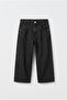 Wide Leg Gabardine Trousers 3-6 Years Black