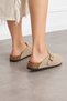 Eliza Women's Beige Comfortable Cork Sole Casual Sabo Daily Boston Slippers - 6