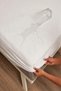 Liquid-Proof Fitted Base Honeycomb Patterned Mattress Mattress Pad Set |   Fitted Mattress Pad and 2-Piece Pillow Mattress Protector White |   Single - Double - 4