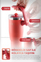 Fika Lumi Patented Leak-Proof Double Spout Steel Thermos with Rotating Handle 950 ml - Pomegranate Flower - 8