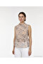 Regular Crew Neck Sleeveless Blouse