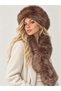 Brown Hat and Scarf Set of 2 Plush Set Winter - Hat and Neck Warmer Premium Soft - 4