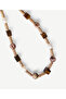 Natural Stone and Lava Stone Row Necklace - 2
